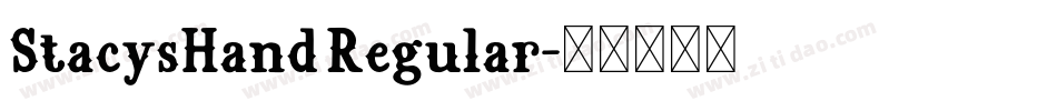 StacysHand Regular字体转换
